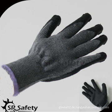 SRSAFETY grau niedrigen Preis Arbeit Sicherheit Handschuh en388 Latex Beschichtung Handschuh